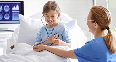 doctor and child smiling