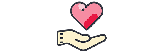 hand and heart icon