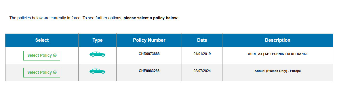 Update Driver Number on MyAIG - Step 3