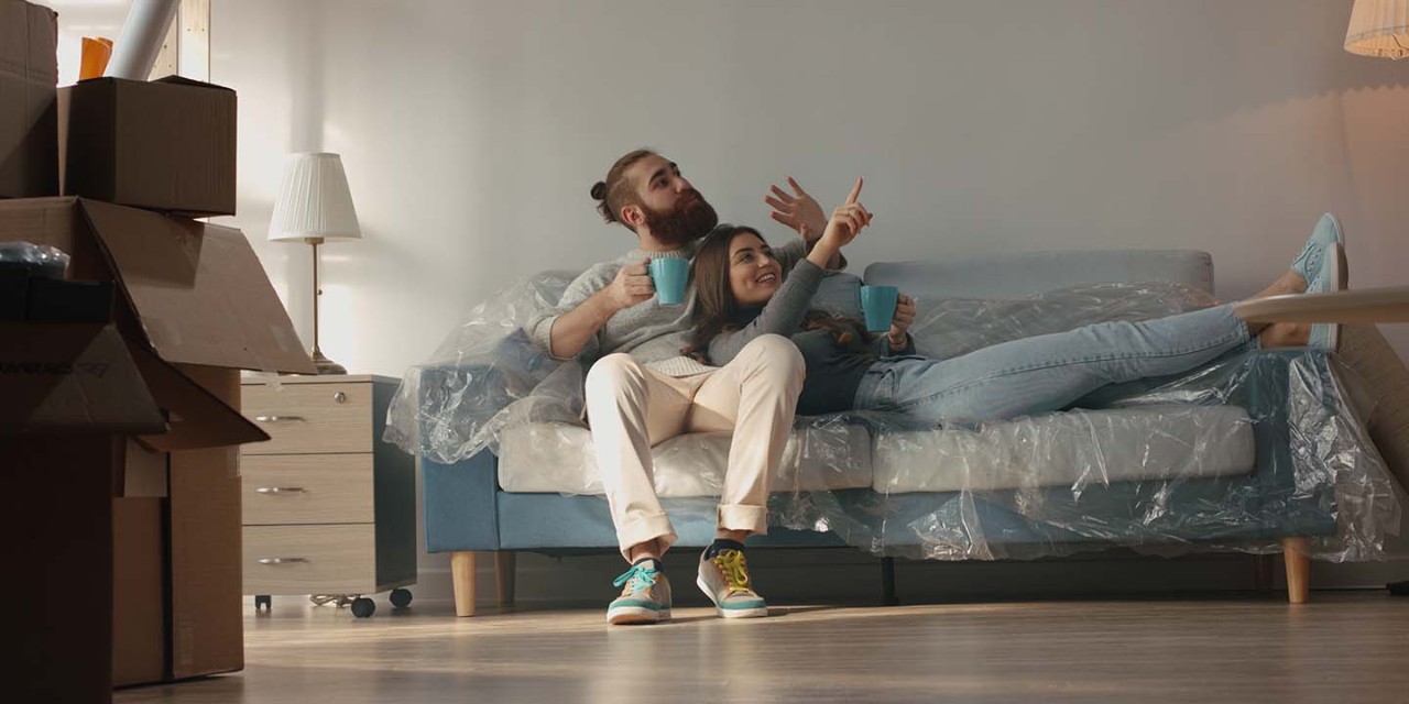 couple moving house