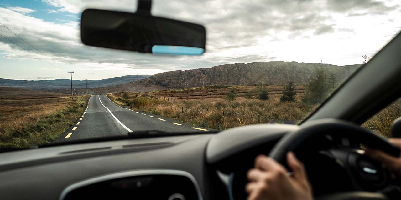 driving on road
