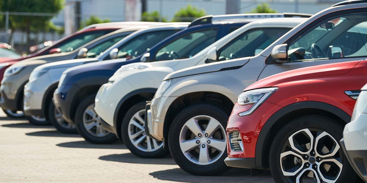  cars parked on street