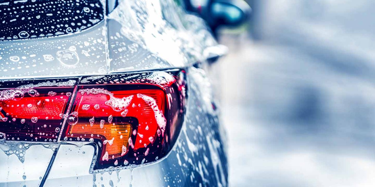  car with soap