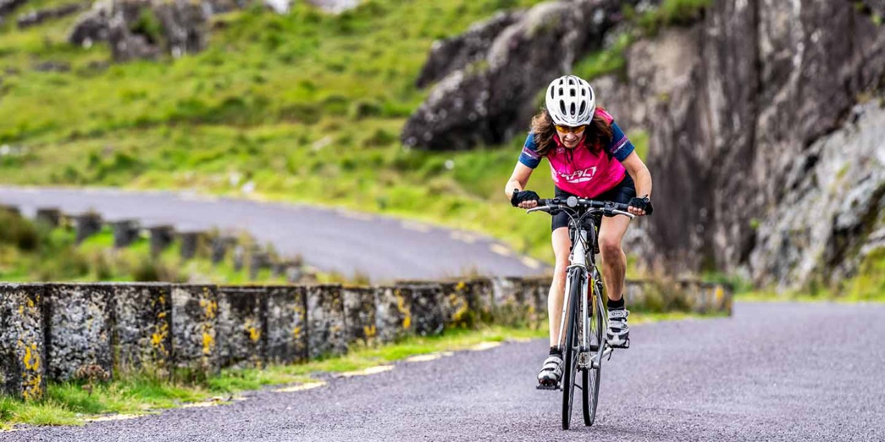 woman riding a bicycle