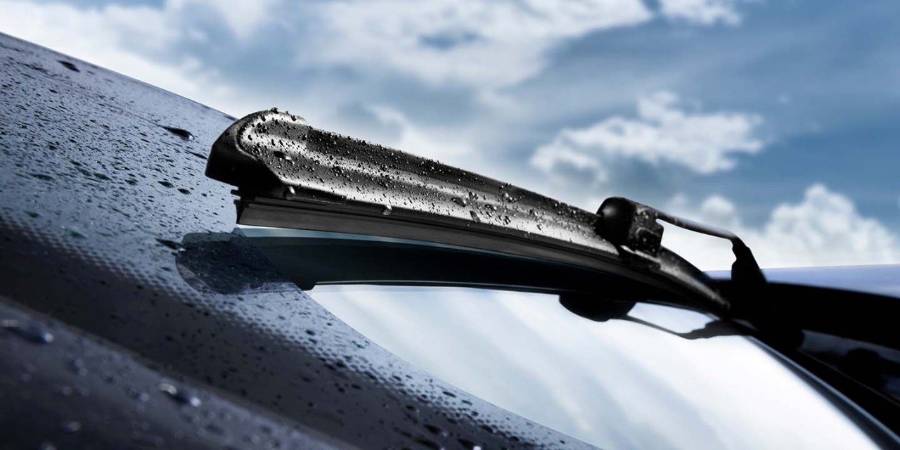 a car windscreen under the rain