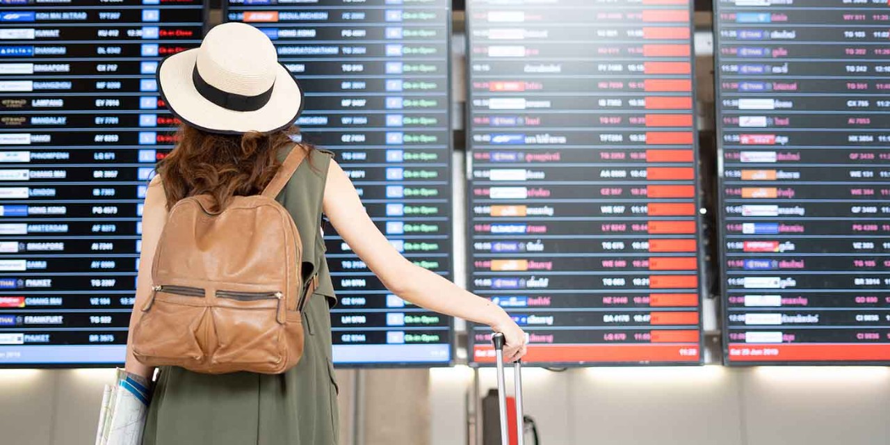 Man Relaxed Sitting On Airport