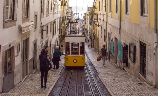 Travel tram in Lisbon