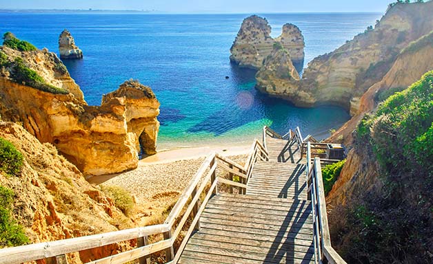 Beach Praia do Camilo near Lagos, Algarve Portugal