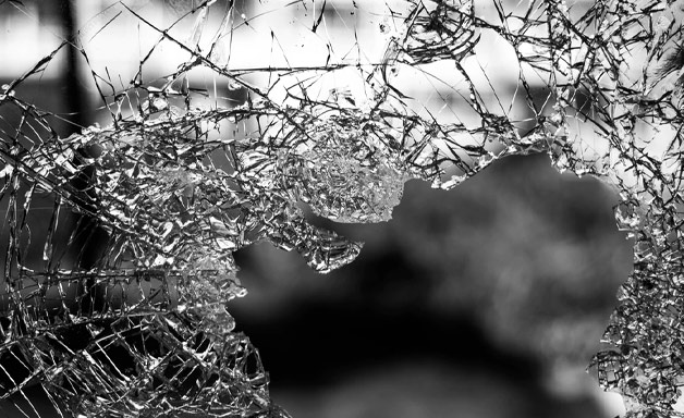 cracked glass