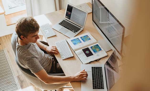 working at home