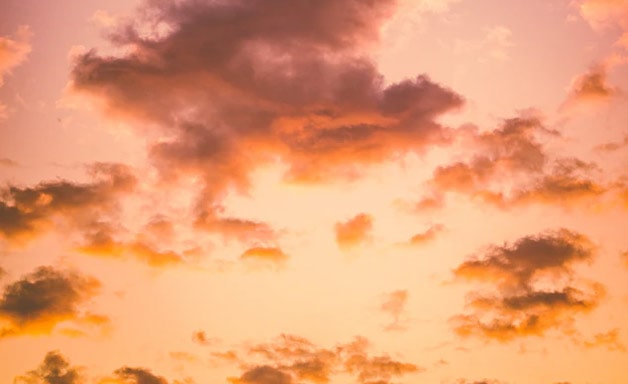 sky clouds sunset orange pink