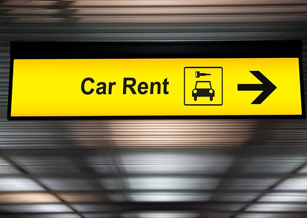 Car Rental Sign
