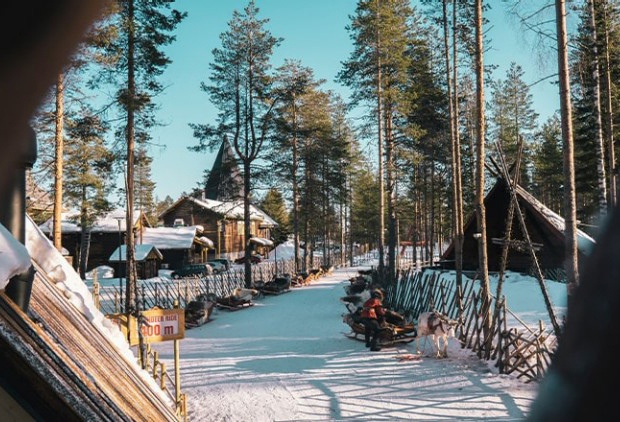 Skiing in Yllas, Finland